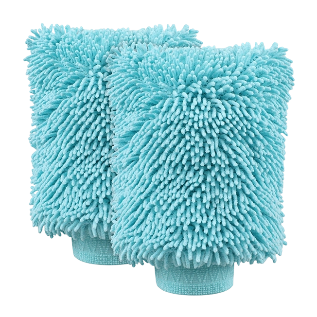 Paquet de 2 gants de lavage de voiture en microfibre chenille, sans rayures, non pelucheux, grand
