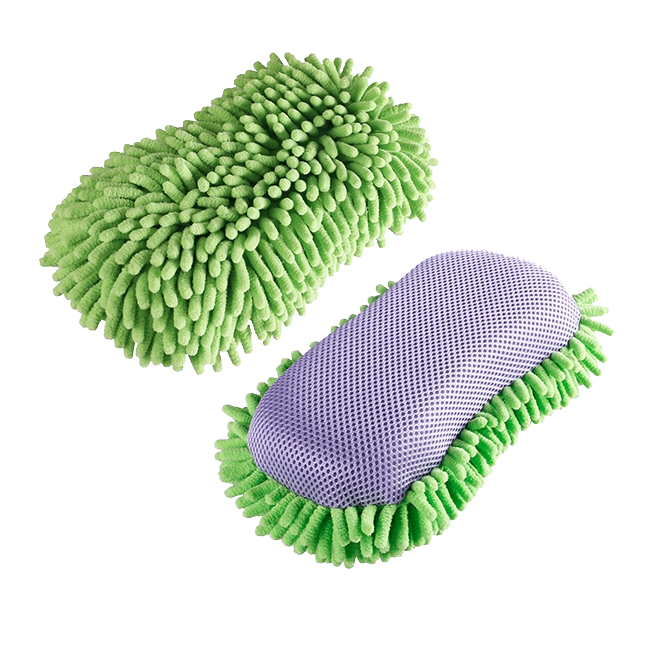 Aweltec &Eacute;ponge de lavage de voiture en chenille 2 en 1, &eacute;purateur d'insectes en maille,