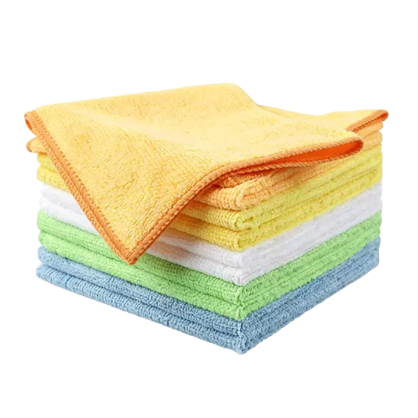 Chiffons de nettoyage en microfibre 12 x 12 serviettes &eacute;ponge ultra absorbantes, paquet de 12